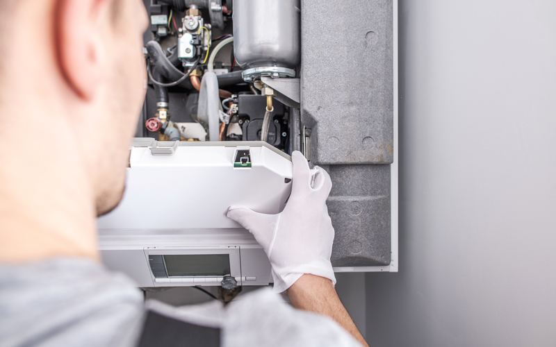 Inside a boiler during a safety check